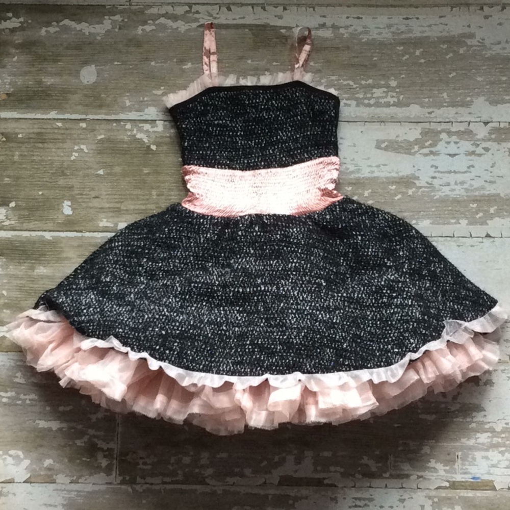 Ooh! La, La! Couture Pink and Black Bow Tie Dress